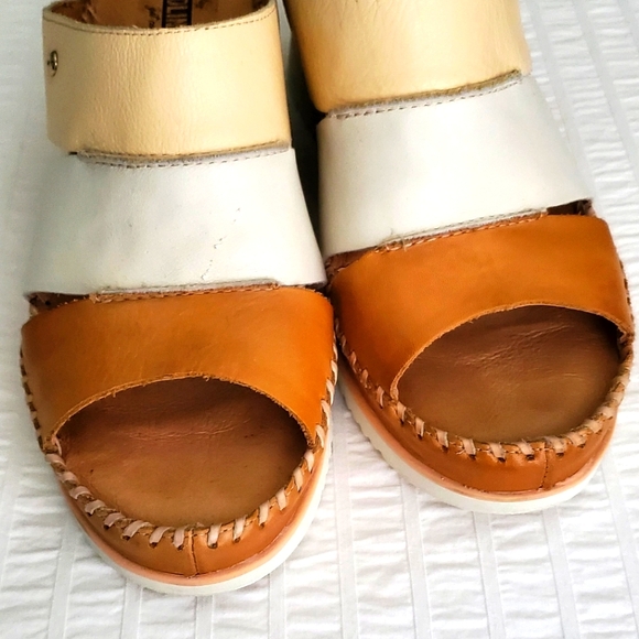 Pikolinos Aguadulce Leather Wedge Sandals size 9.5 - Picture 2 of 6